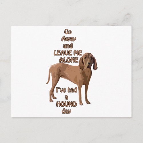 red bone coon hound postcard