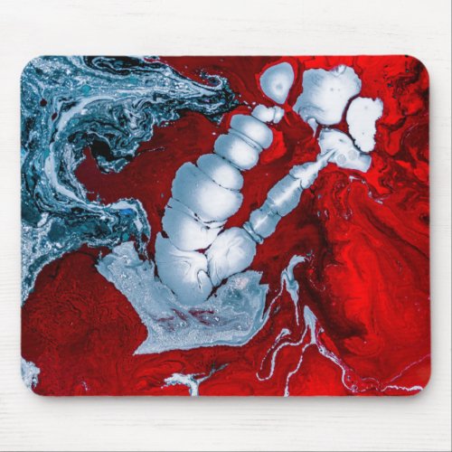 Red Bone Fragments Mouse Pad