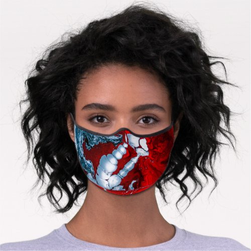 Red Bone Fragments Premium Face Mask