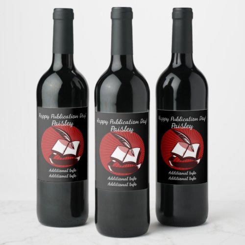 Red Book And Quill Wine Label