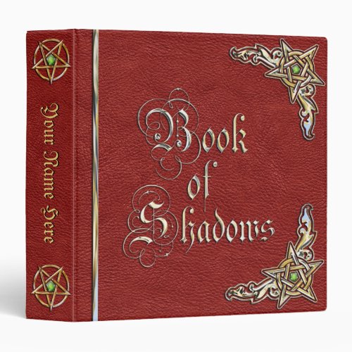 Red Book of Shadows 3 Ring Binder