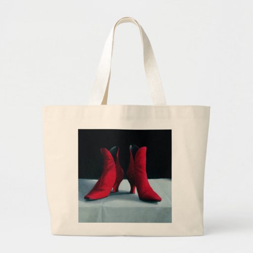Red Boots 1995 Large Tote Bag