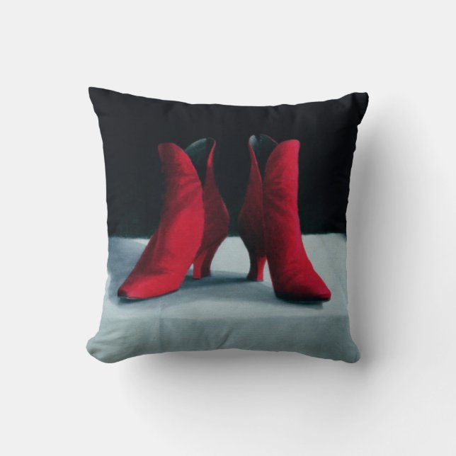 Red Boots 1995 Throw Pillow (Front)