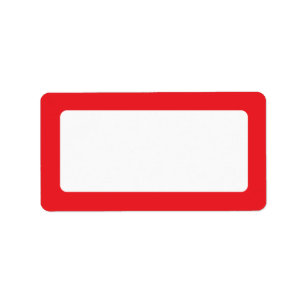 Red border blank label