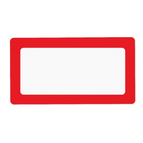 Red border blank label