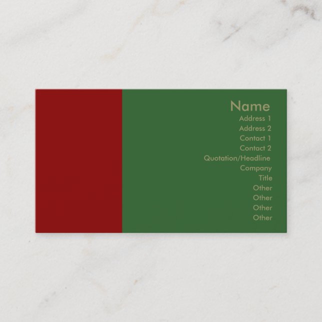 Red Border Business Card (Front)
