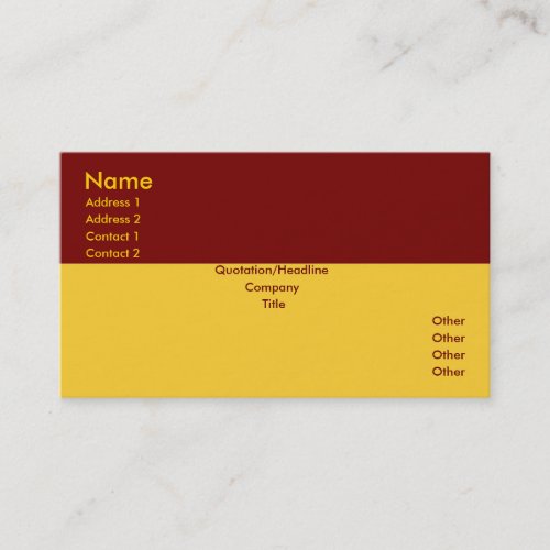 Red Border Business Card