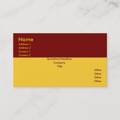 Customizable Red Border Business Card