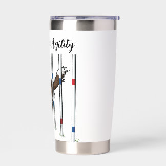 Red Border Collie Agility Insulated Tumbler