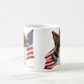 Red Border Collie head and Flag Coffee Mug (Center)