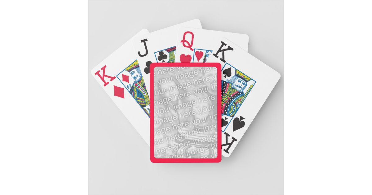 Red Border for Photo Bicycle® Playing Cards | Zazzle.com