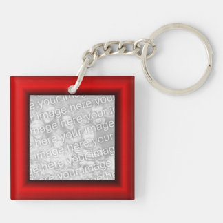 Red Border Keychain