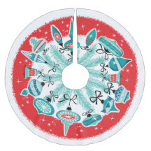 Red Border Retro Ornaments