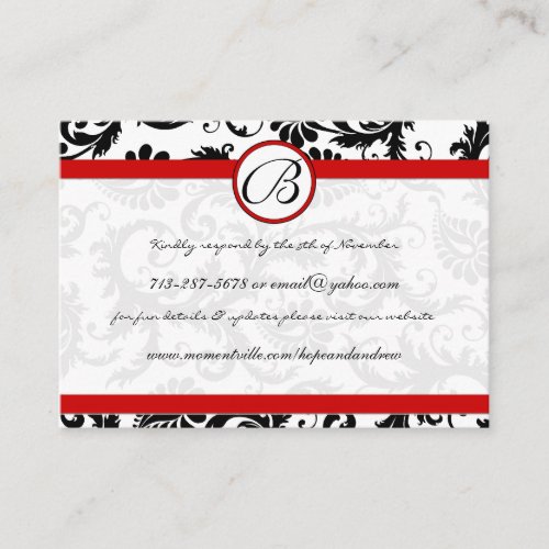 Side Borders Black Damask Response Website Cards Business Card Template