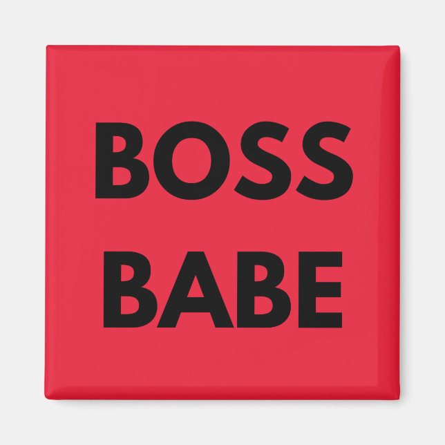 Red Boss Babe  Magnet (Front)