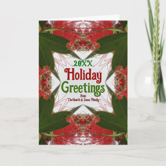 Red Bottlebrush Australian Christmas Holiday Greet Card