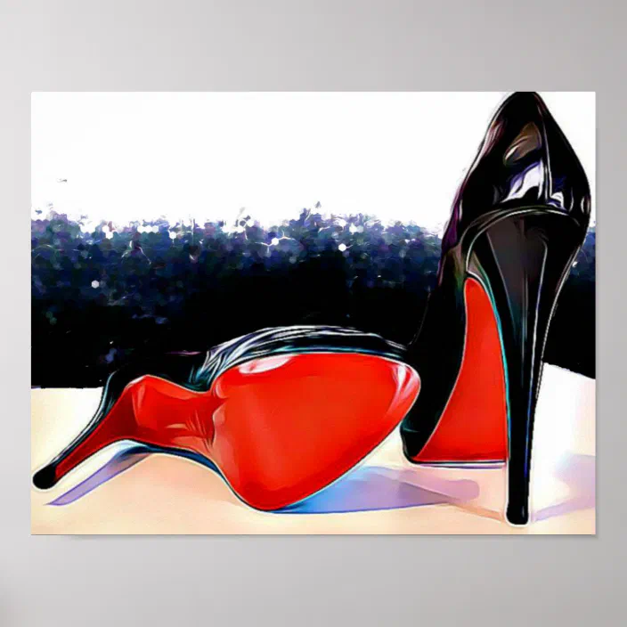 Red Bottom Louboutin Classic Pumps Poster | Zazzle.com