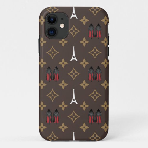 Red bottoms stilettos shoes heels lv monogram iPhone 11 case