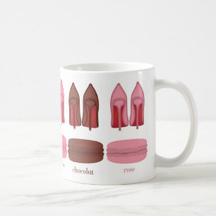 Red Bottoms stilettos shoes, high heels & macarons Coffee Mug