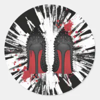 Red Bottom Heels Louboutin Classic Black Pumps Poster, Zazzle