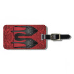 Red Bottoms stilettos shoes in RED DAMASK Luggage Tag
