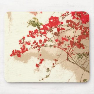 Red Bougainvillea Flowers Mousepad