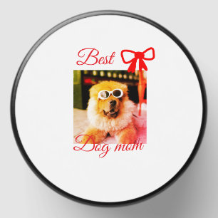 Red bow best dog mom dad photo dog/pet name mini candle favors
