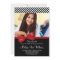 Red Bow Chevron Photo Graduation Announcement