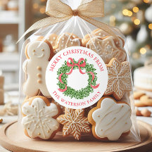 Red Bow Christmas Boxwood Wreath Gift