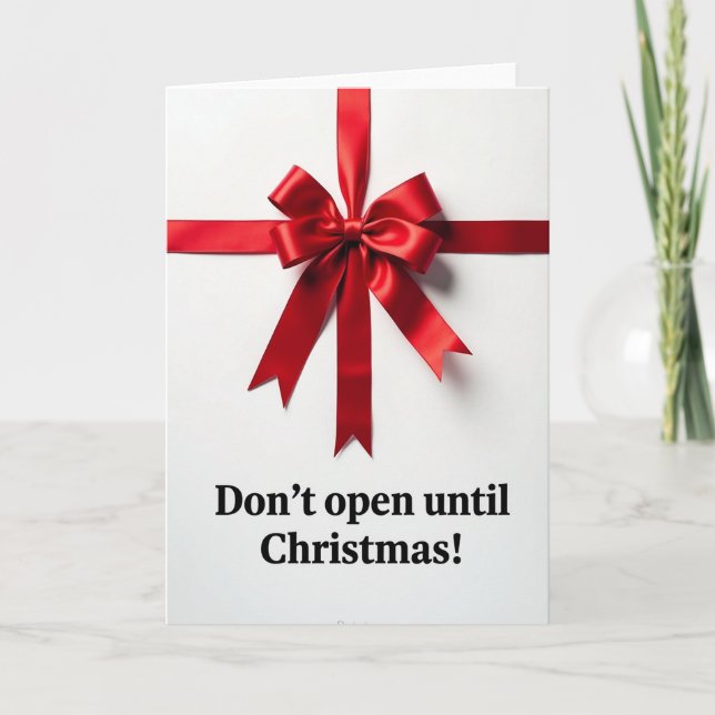 Red Bow Christmas Card (Front)