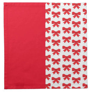Red Bow Christmas Tablecloth Cloth Napkin
