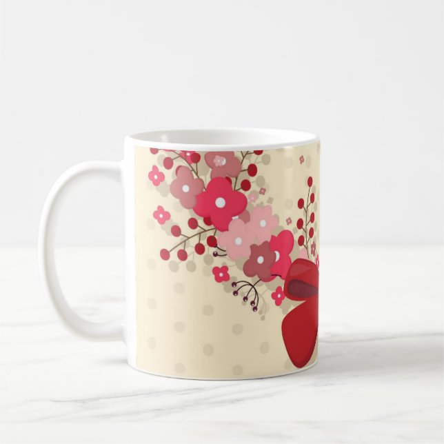 Red Bow Coffee Mug (Left)