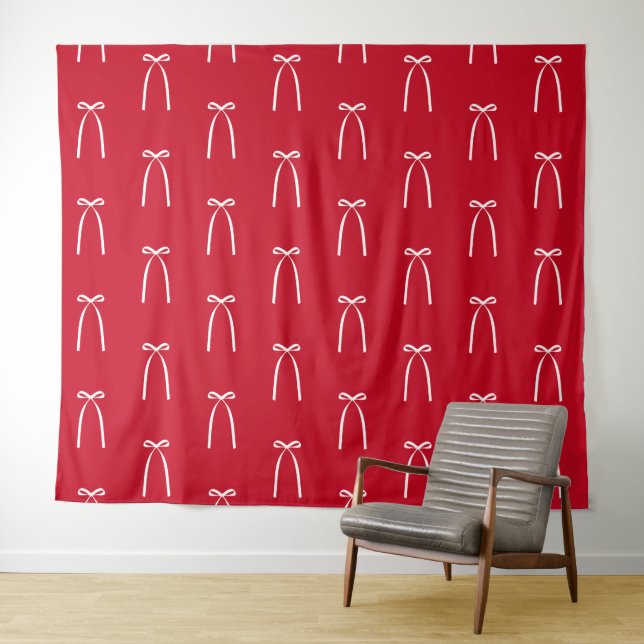Red Bow Galentine’s Day Photo Backdrop Valentine (In Situ (Horizontal))
