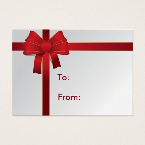 Red Bow Gift Tag