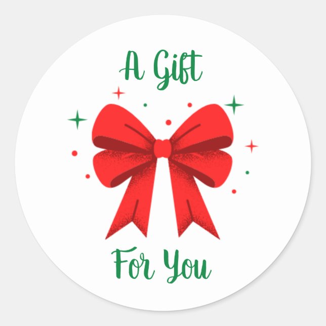 Red Bow Gift Tag (Front)
