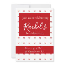 Red Bow Girl Birthday Party 