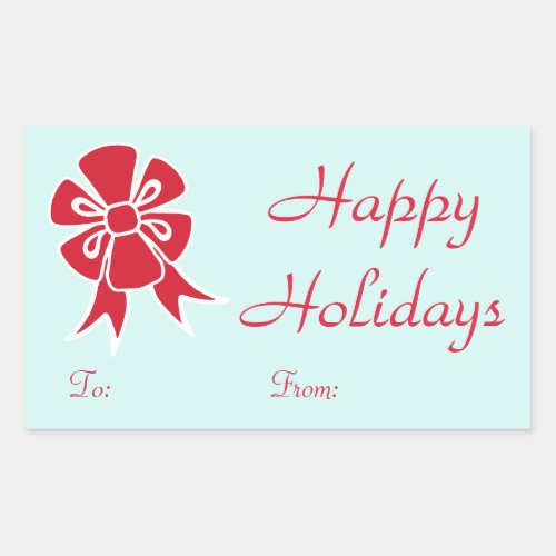 Red Bow Holidays Stickers