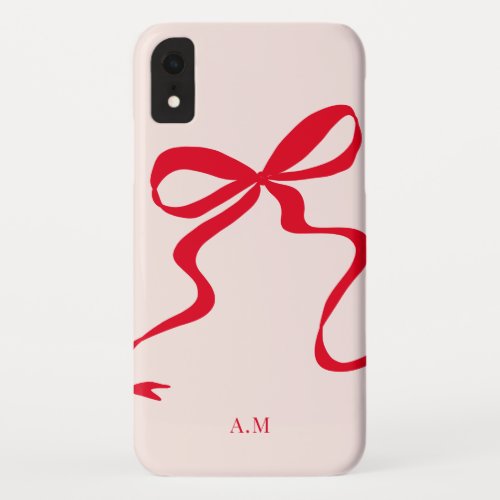 Red Bow Illustration Case_Mate Iphone XS iPhone XR Case