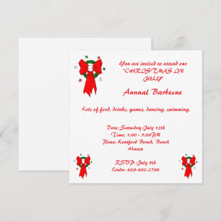 Red Bow -Invitation Invitation