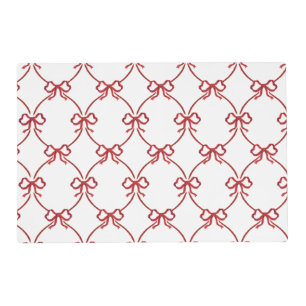Red Bow Laminated Placemat