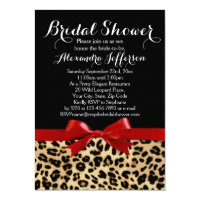 Cheetah Print Bridal Shower Invitations 8