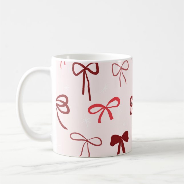 Red Bow Minimalist Mug (Left)