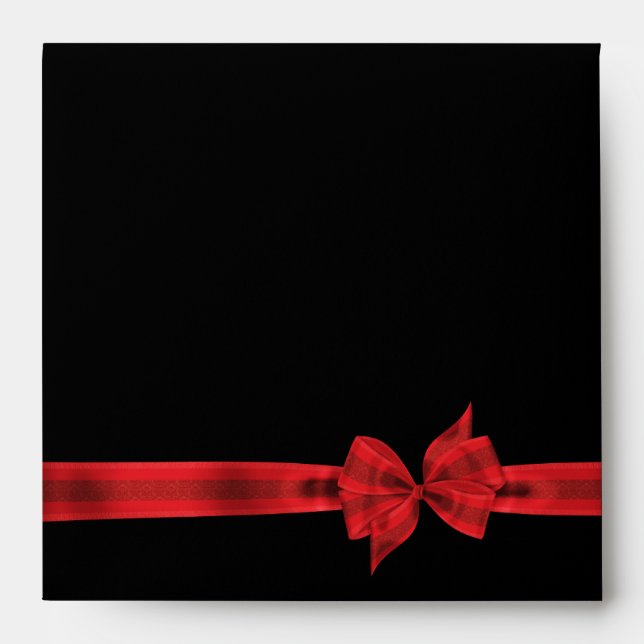 Red Bow Red Black Envelope (Front)