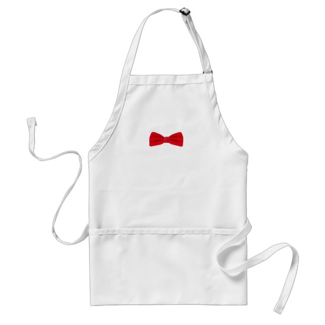 Red Bow Tie – Classic Fashion Adult Apron (Front)
