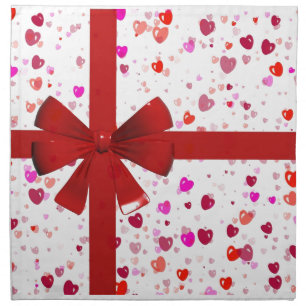 Red Bow Tie Destiny Congratulations Party Cloth Napkin