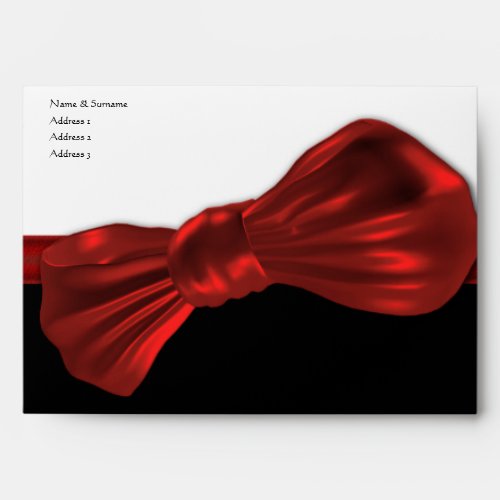 Red bow tie formal party envelope