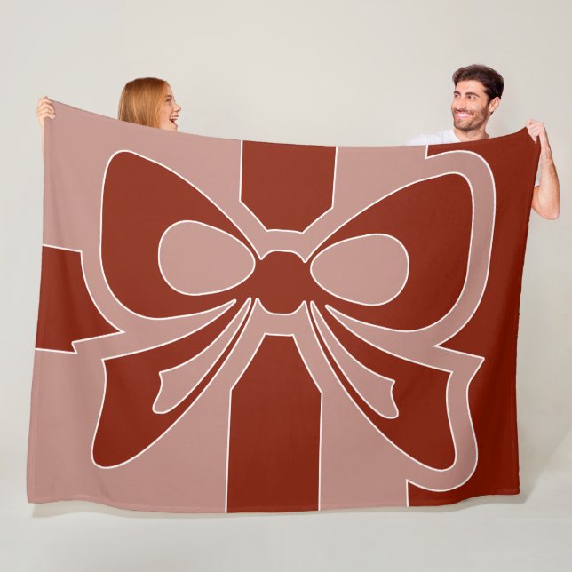 Red Bow - Winter Fleece Blanket (In Situ)