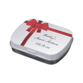 Red Bow Winter Sweet 16 Birthday Party Favor Jelly Belly Candy Tin (Side)