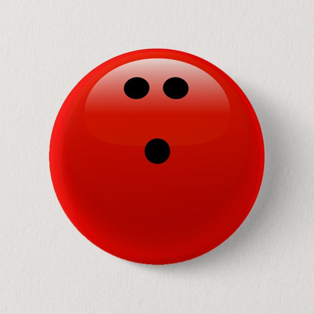 Red Bowling Ball Button (Front)