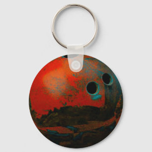 Red Bowling Ball Customize It Keychain